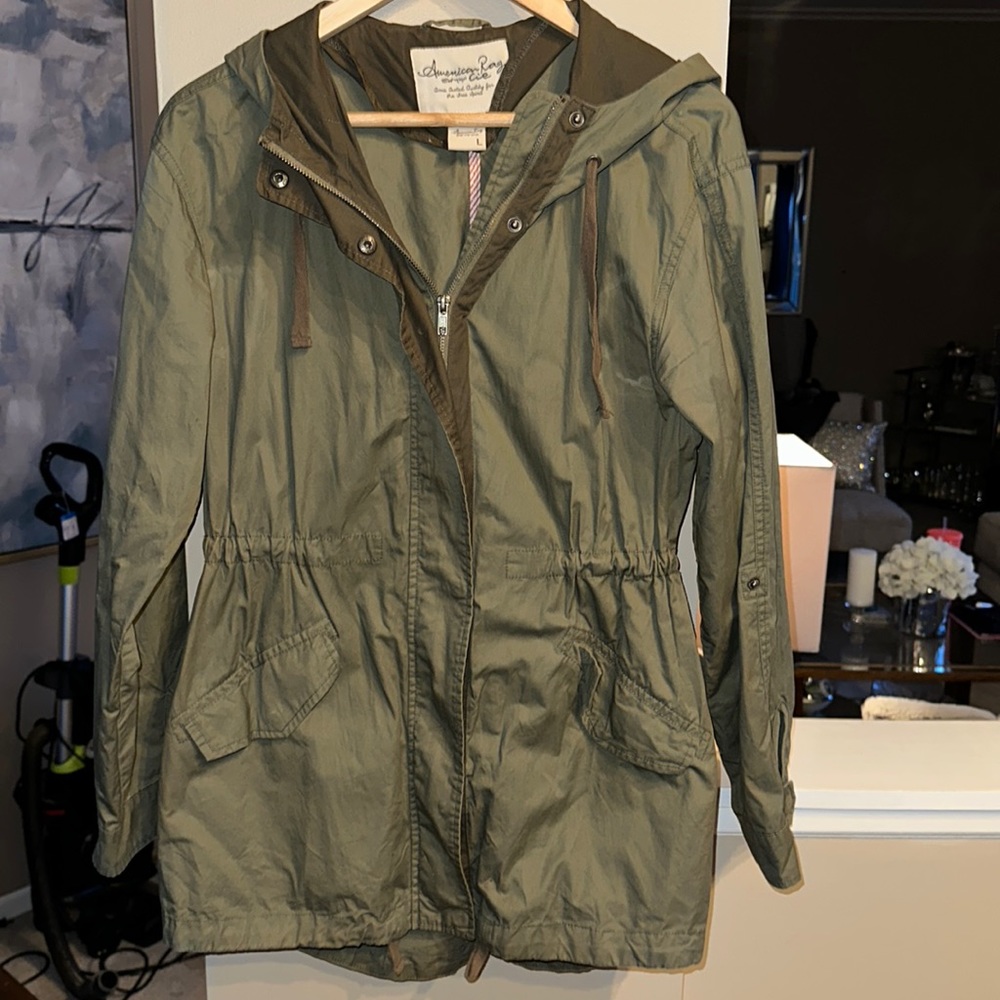 Women’s army green utility jacket